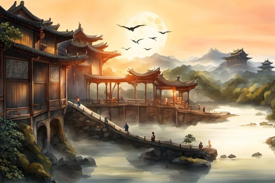 大雨淋湿自己