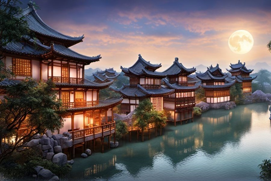 在山上捡柴