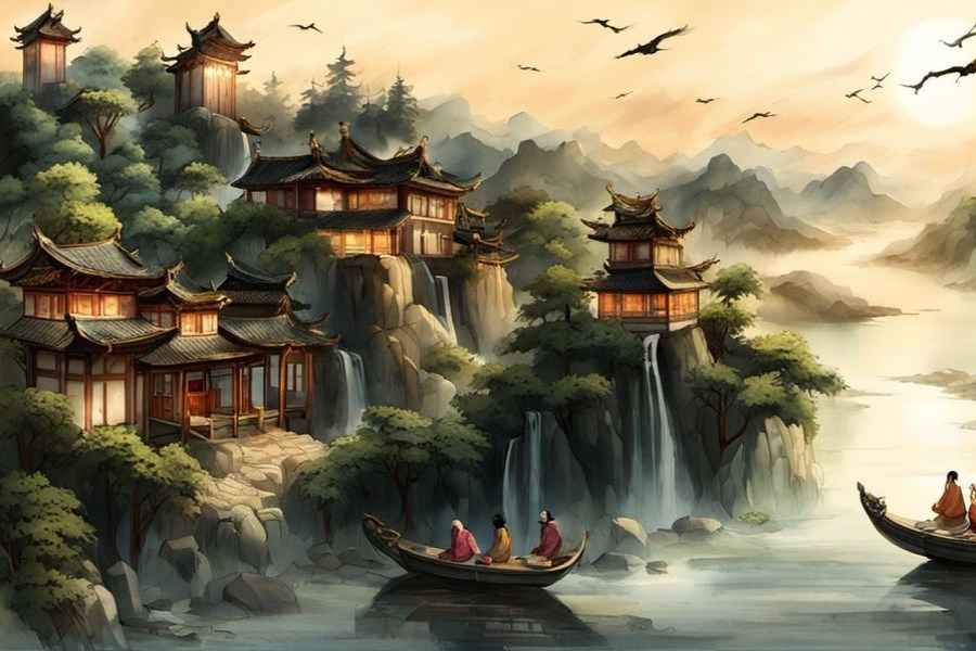 乌鸦成群满天飞