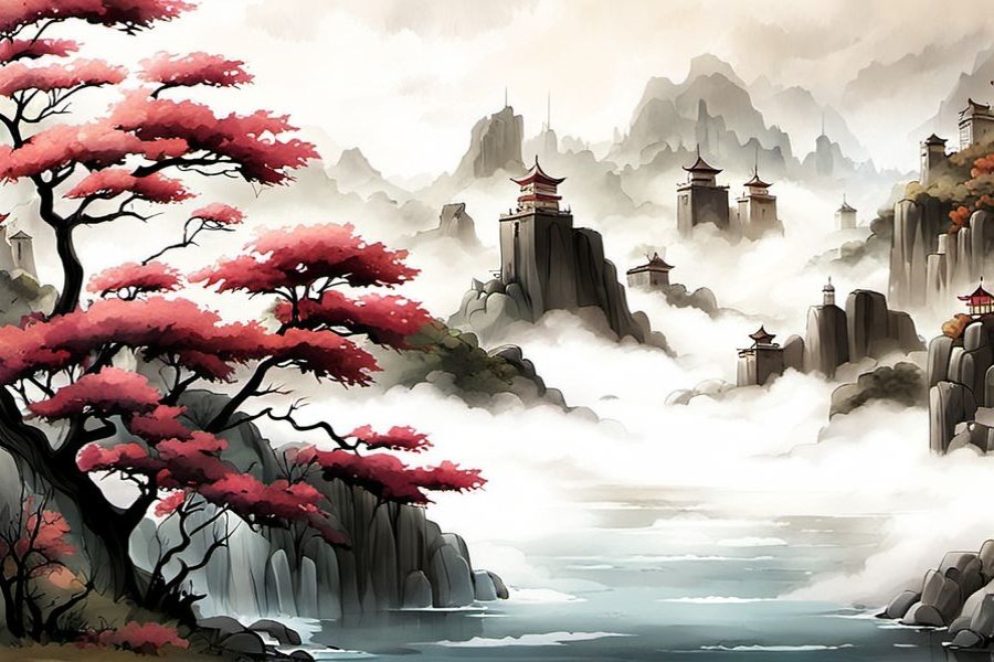 骑在墙上看见血