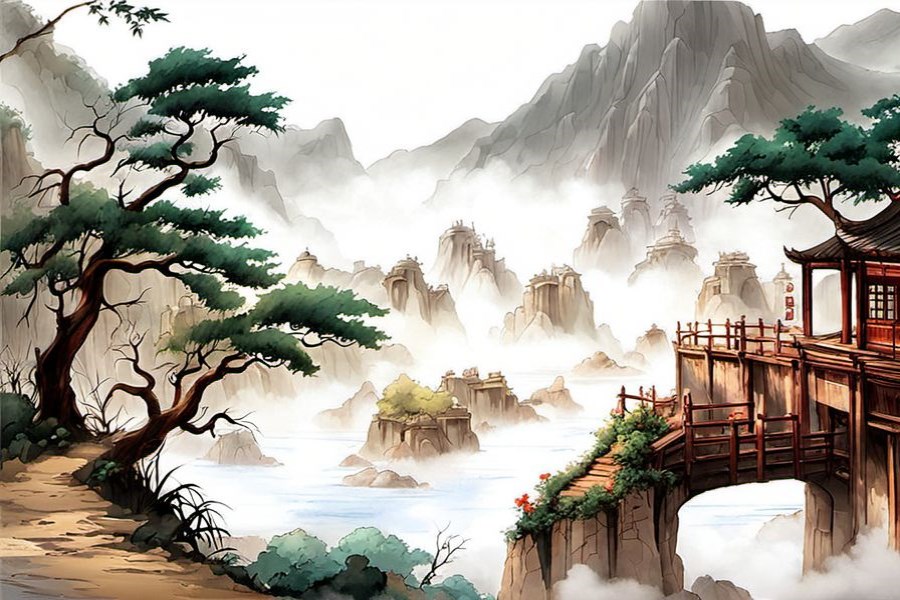 塘里五只乌龟