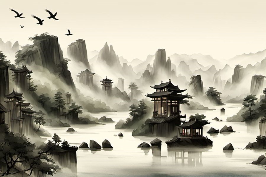 救洪水冲走的小孩