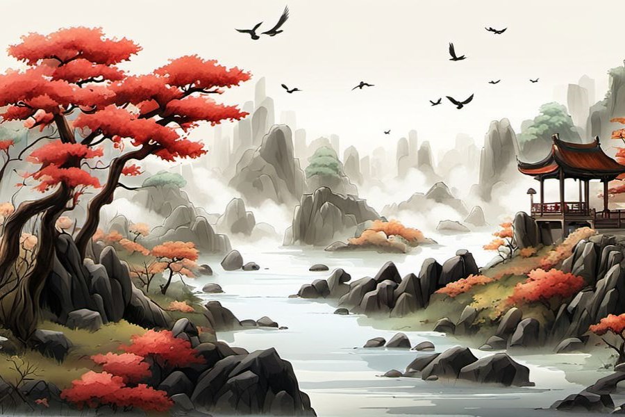 水流后留烟袋