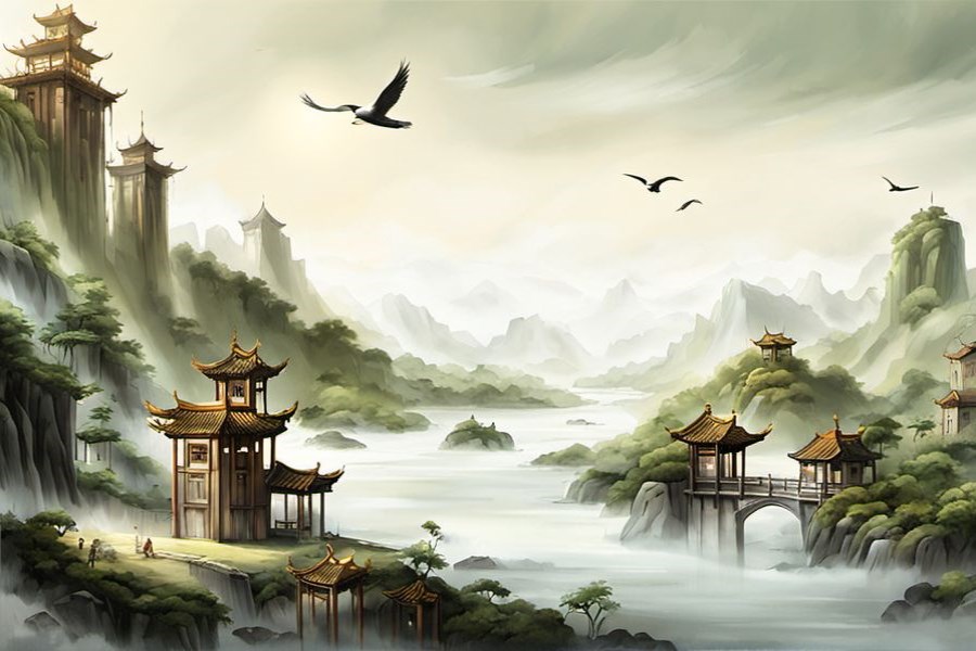 女人住在破房子里