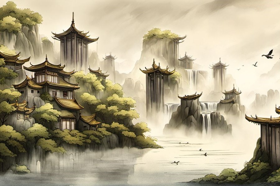 一条绿蛇水中游