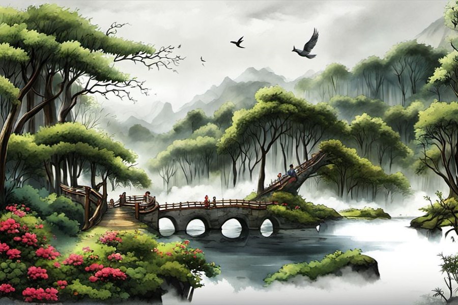在水上漂浮