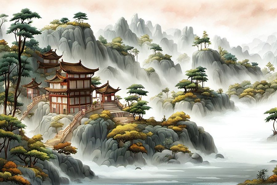 和几个小狗玩