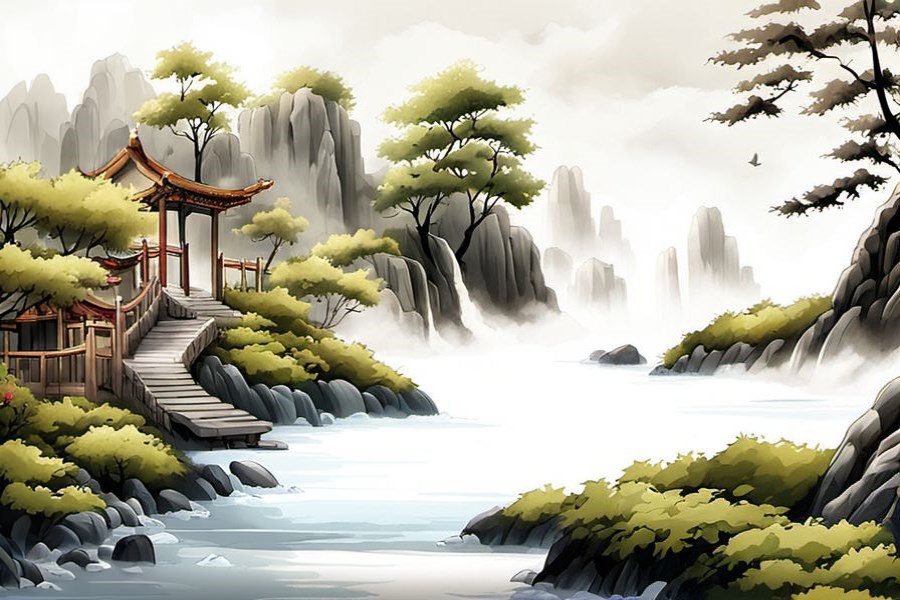 红色和金色两条龙