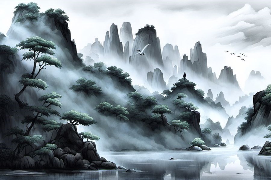 两只老虎一大一小
