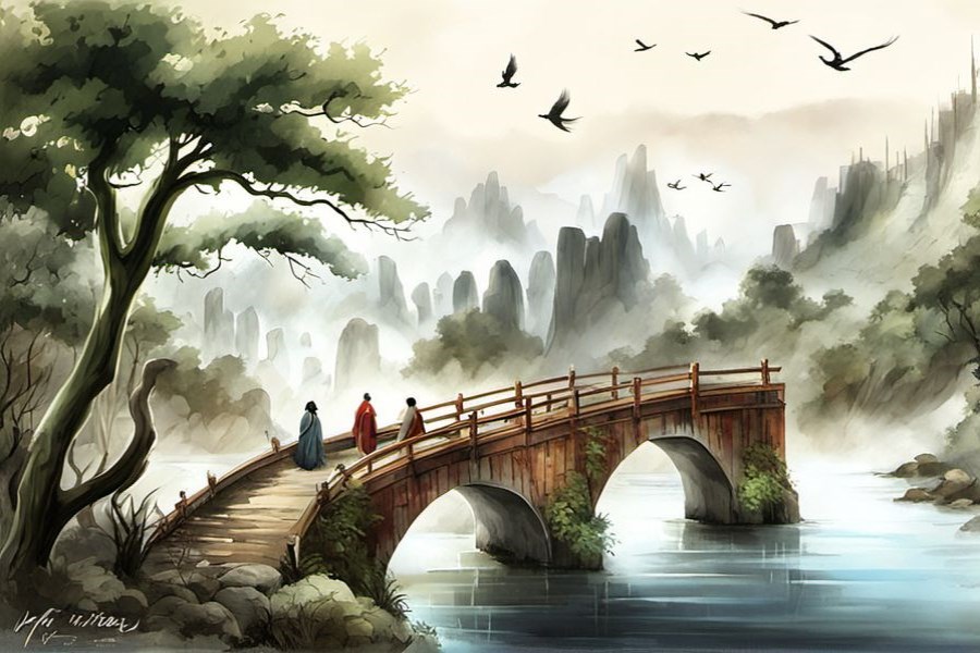 和同学一起郊游