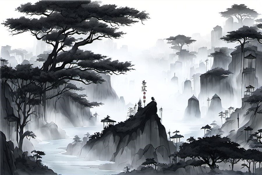 儿子在画面中很高兴