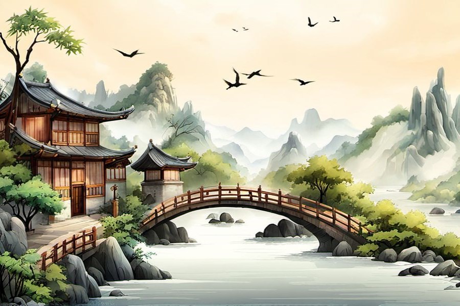 地上有点水