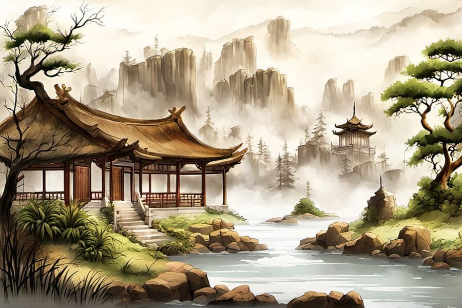 小男孩在高梁地