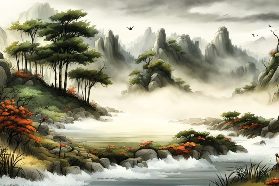 白龙在水里游
