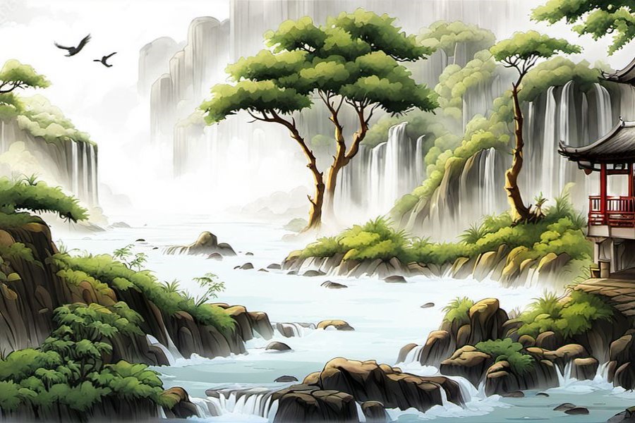 田里像开水一样