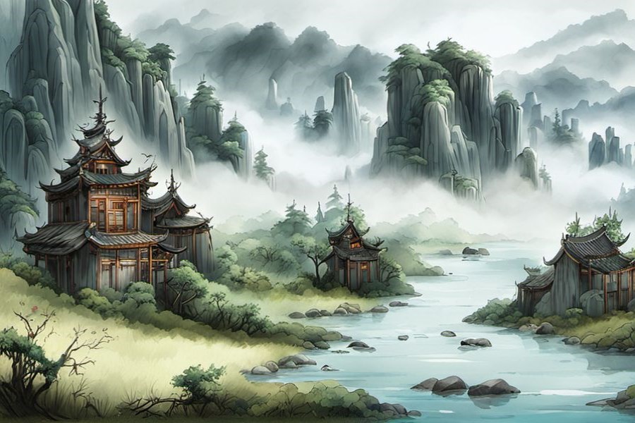 坐船在河里