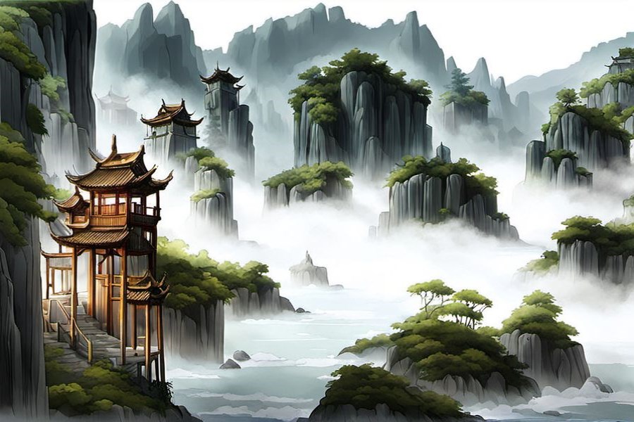海浪打到身上
