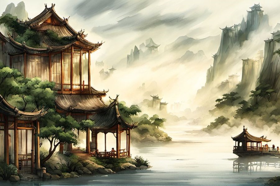 坐汽球飞上了天