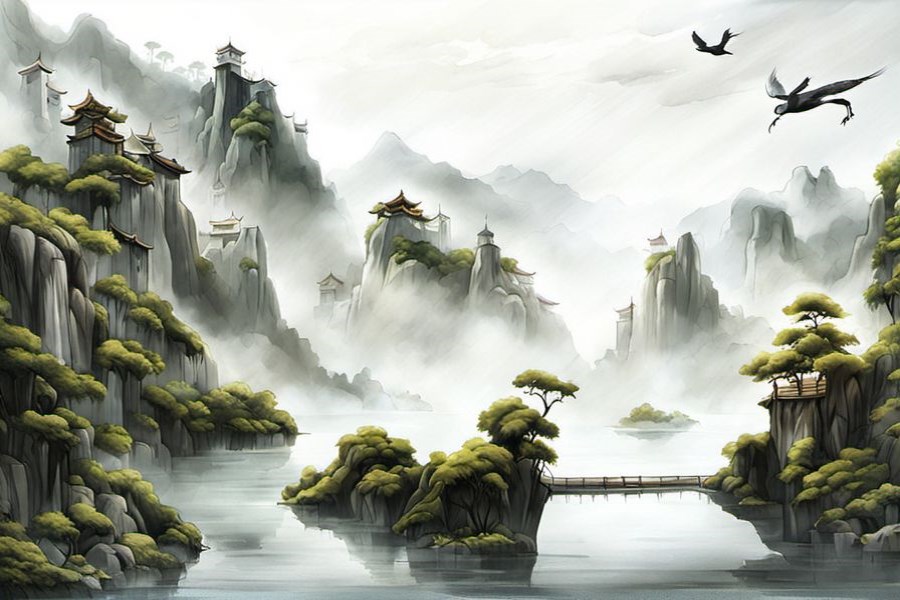 在池塘里有水草