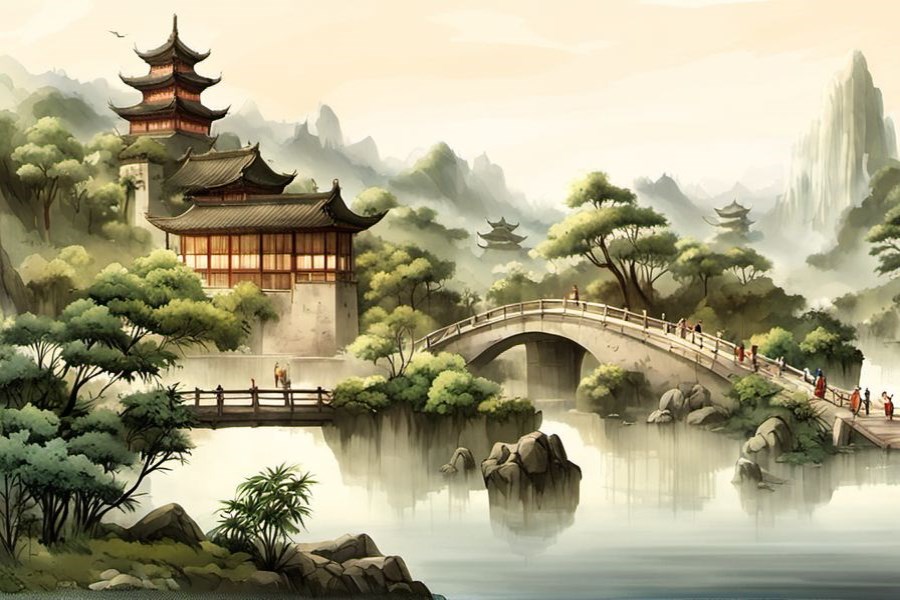 骑在牛背上