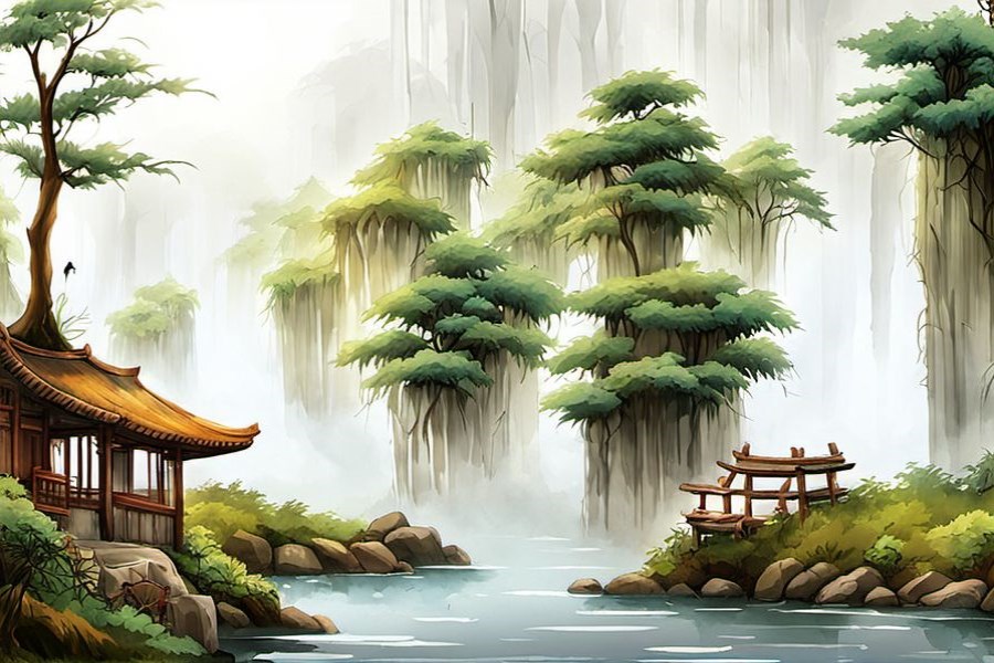 带媳妇在油菜花拍照