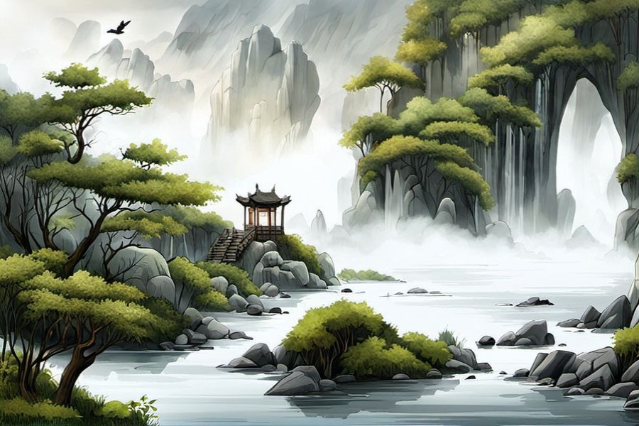 蓝色绿色的海水