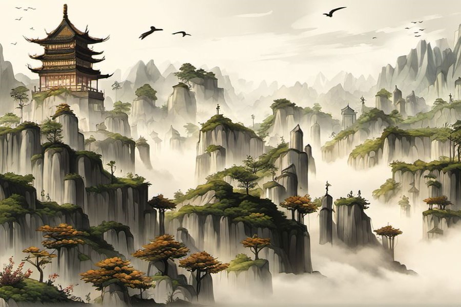 闪电劈房子