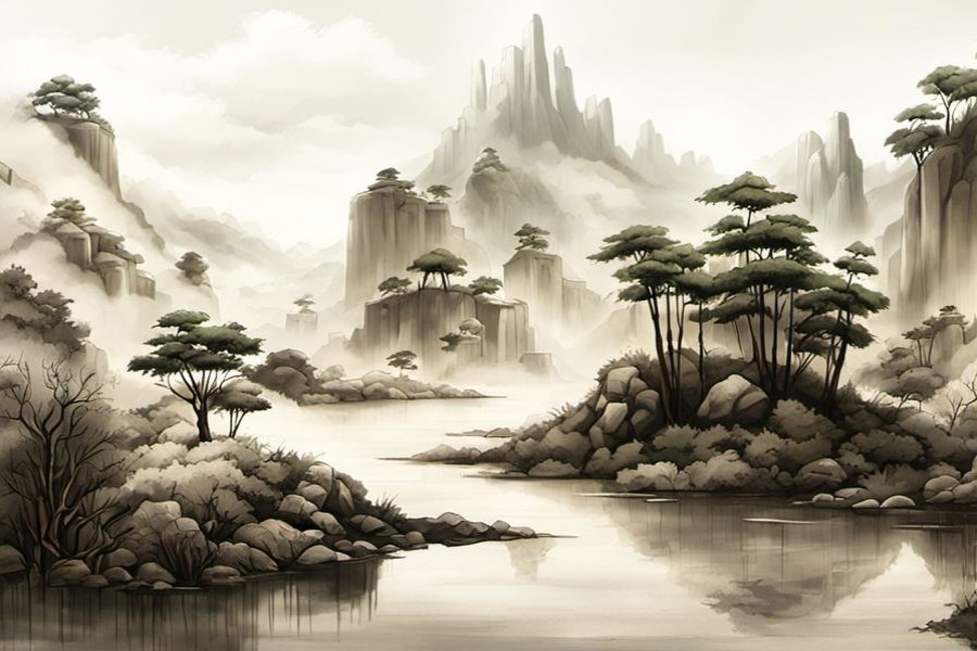 院里都是水