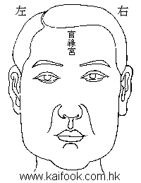 面相算命图解之面相之十二宮