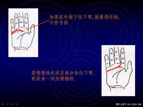 手相算命图解之感情线的识别与看法2