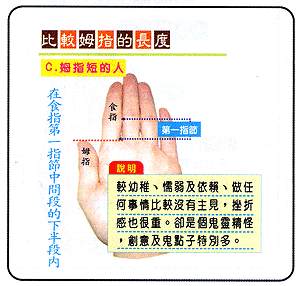 比较姆指的长度