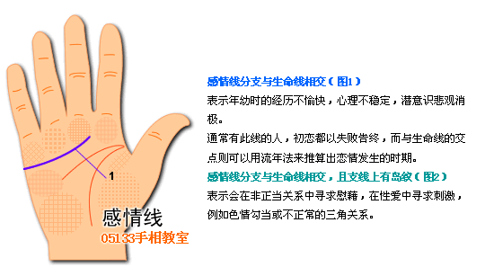 手相 感情线图解 手相图解感情线