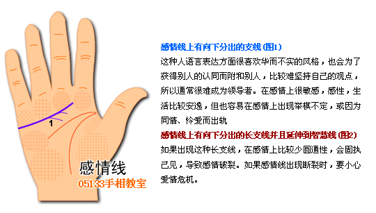 手相 感情线图解 手相图解感情线
