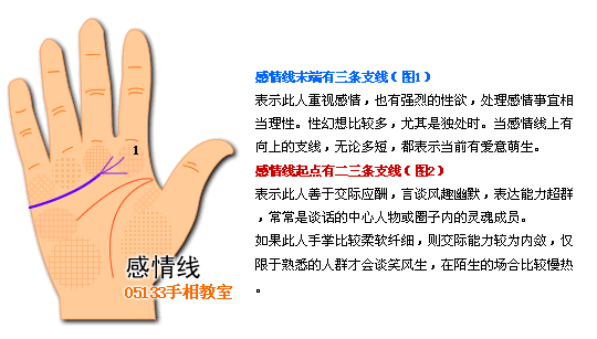 手相 感情线图解 手相图解感情线