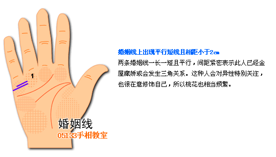 手相 婚姻线图解 手相图解婚姻线