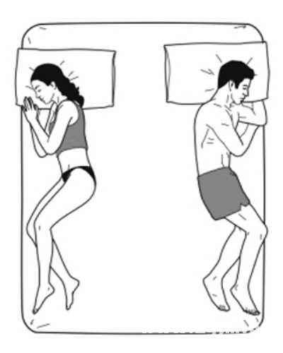 夫妻最健康的双人睡姿