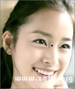 痣的位置与命运图:10、女人脸上的桃花痣大全