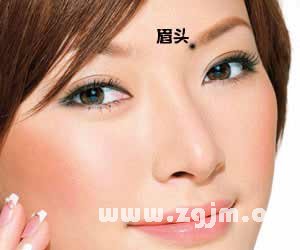 痣的位置与命运图:14、眉毛痣相看“大灾大难”