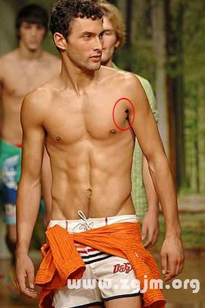 痣的位置与命运图:19、长在男人身体上的桃花痣