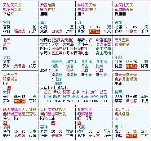 紫微斗数精成：第11章 命例推演