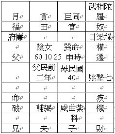 紫微斗数教程：实例论断