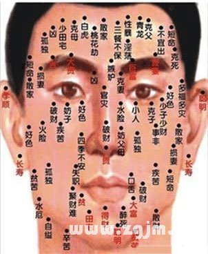 男面部痣相图解大全