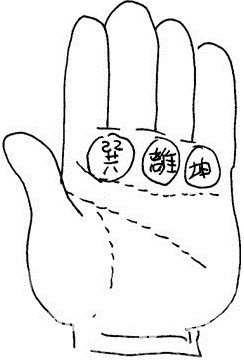 掌中巽离坤位隆起肉丰