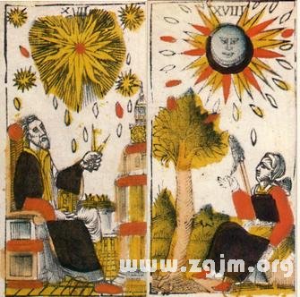 塔罗符号学：太阳和月亮
